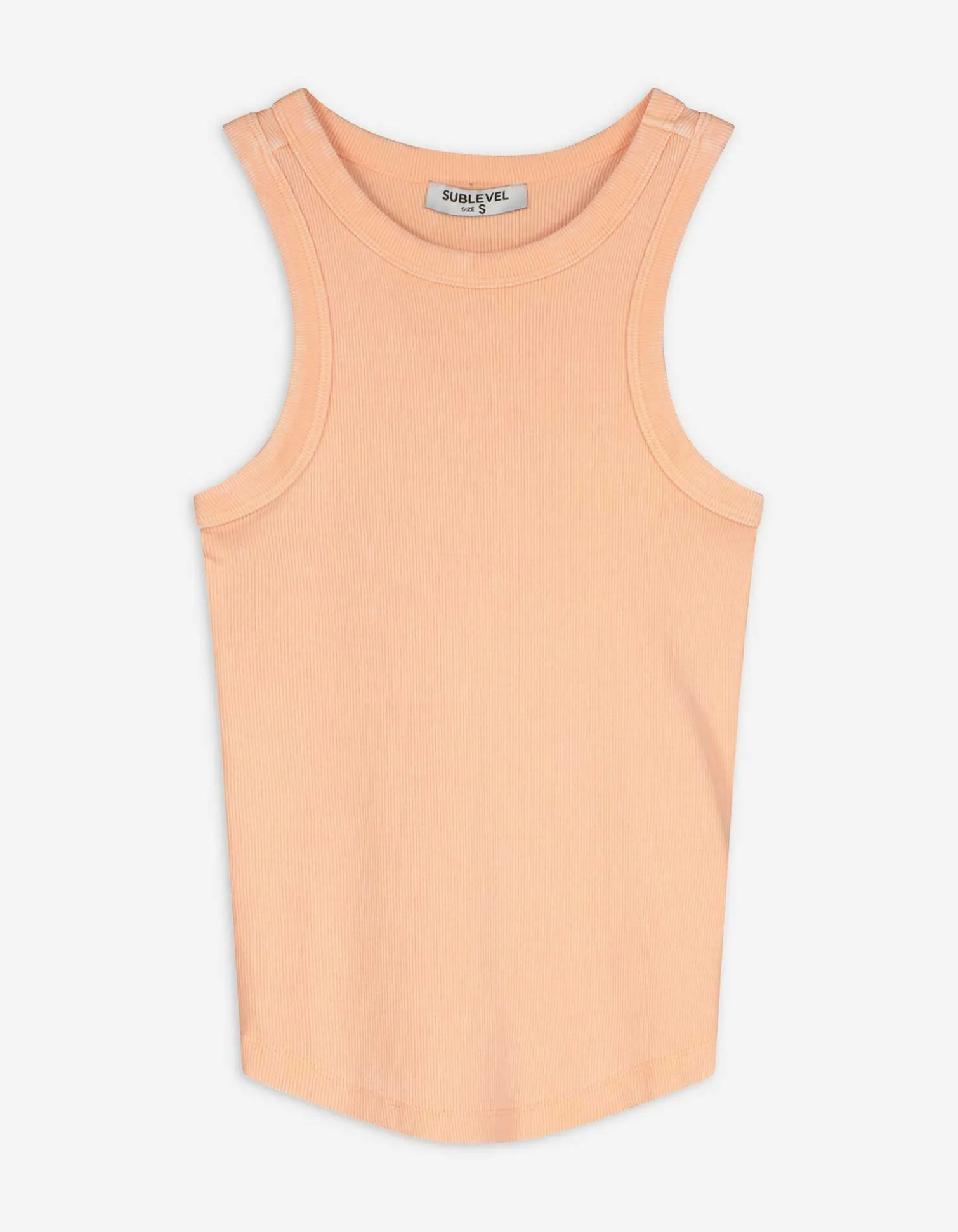 Top - Rippenstruktur - orange