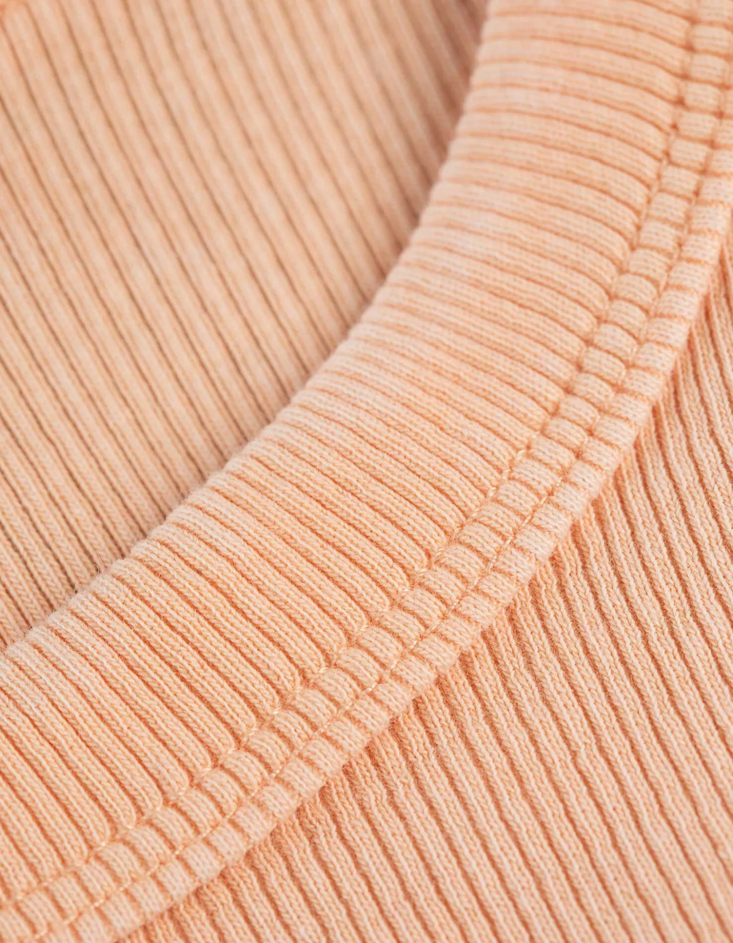 Top - Rippenstruktur - orange