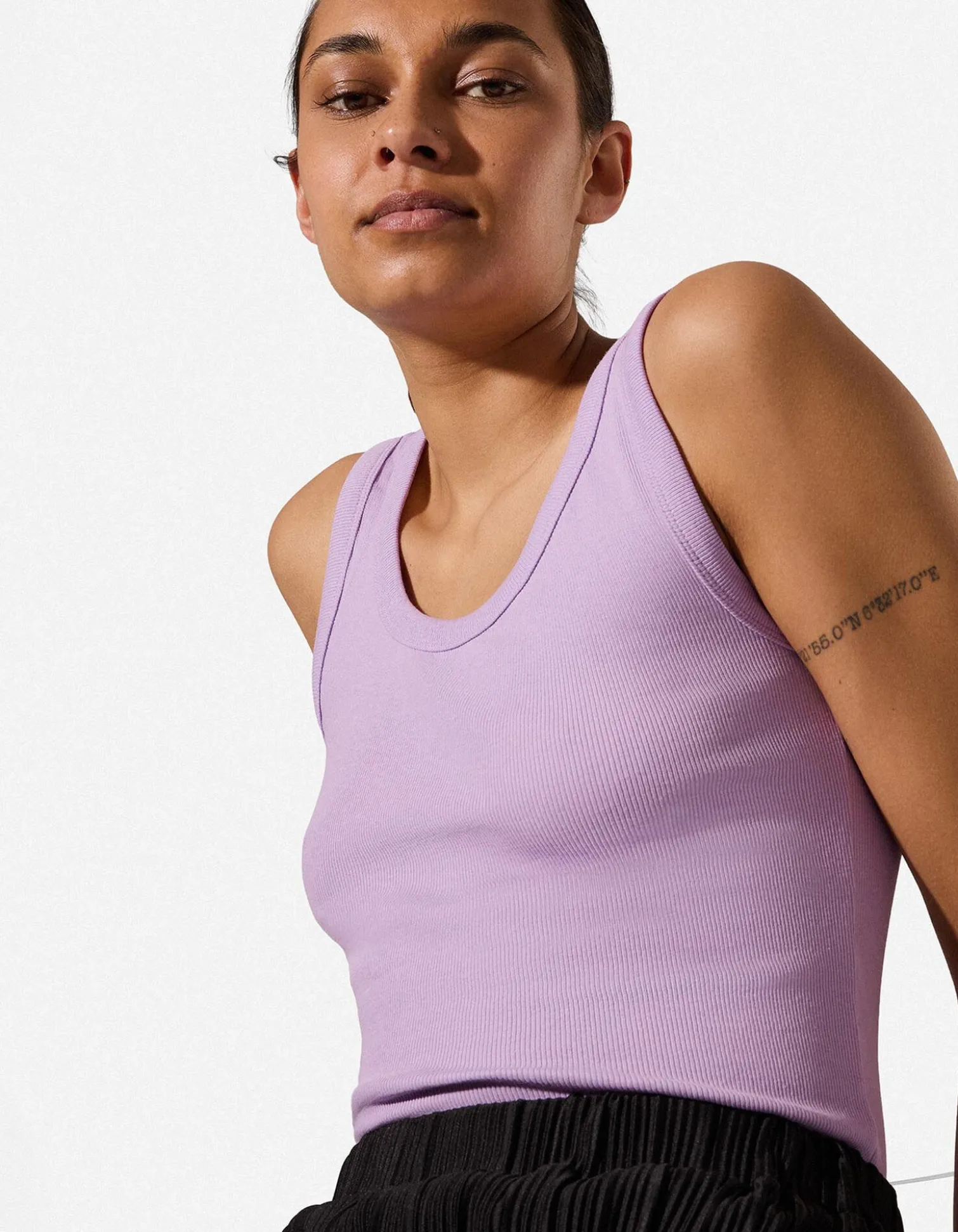 Top - Rippenstruktur - Pink