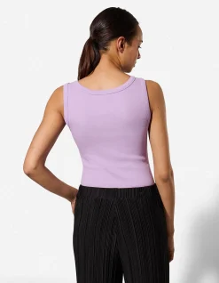 Top - Rippenstruktur - Pink