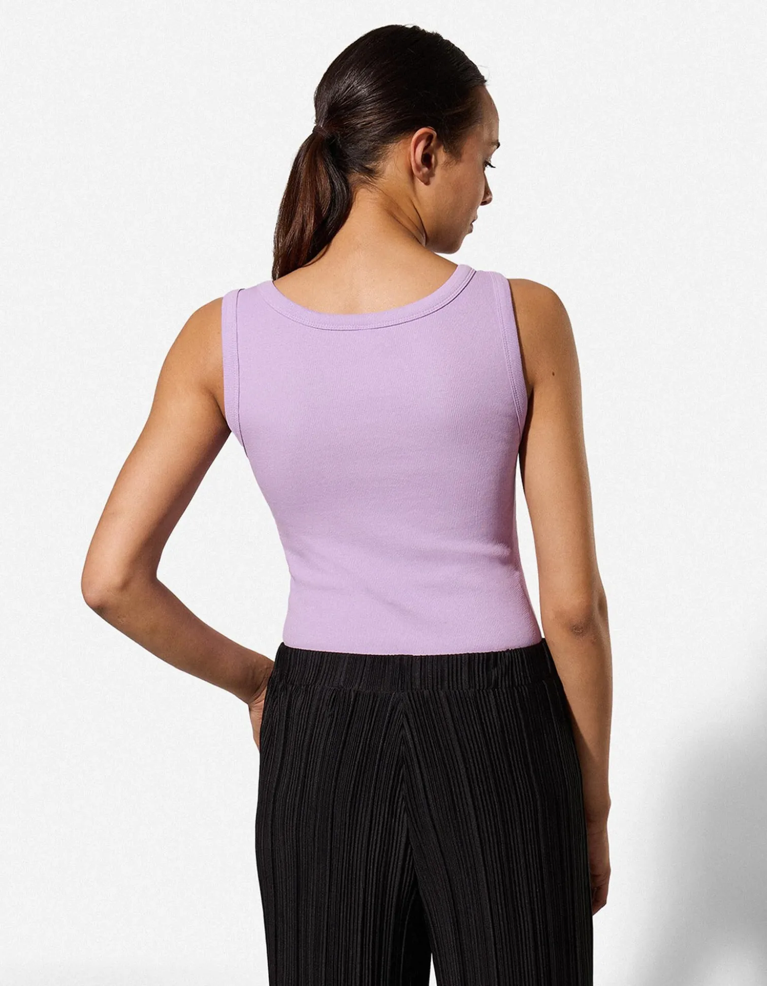 Top - Rippenstruktur - Pink