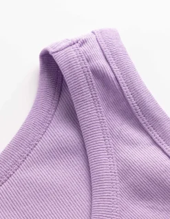 Top - Rippenstruktur - Pink
