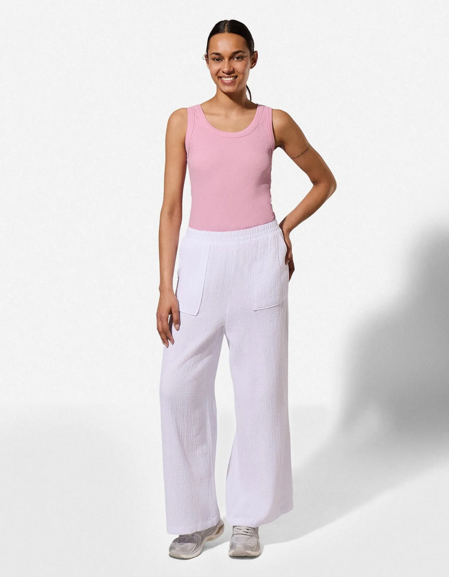 Top - Rippenstruktur - Pink