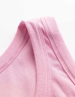 Top - Rippenstruktur - Pink