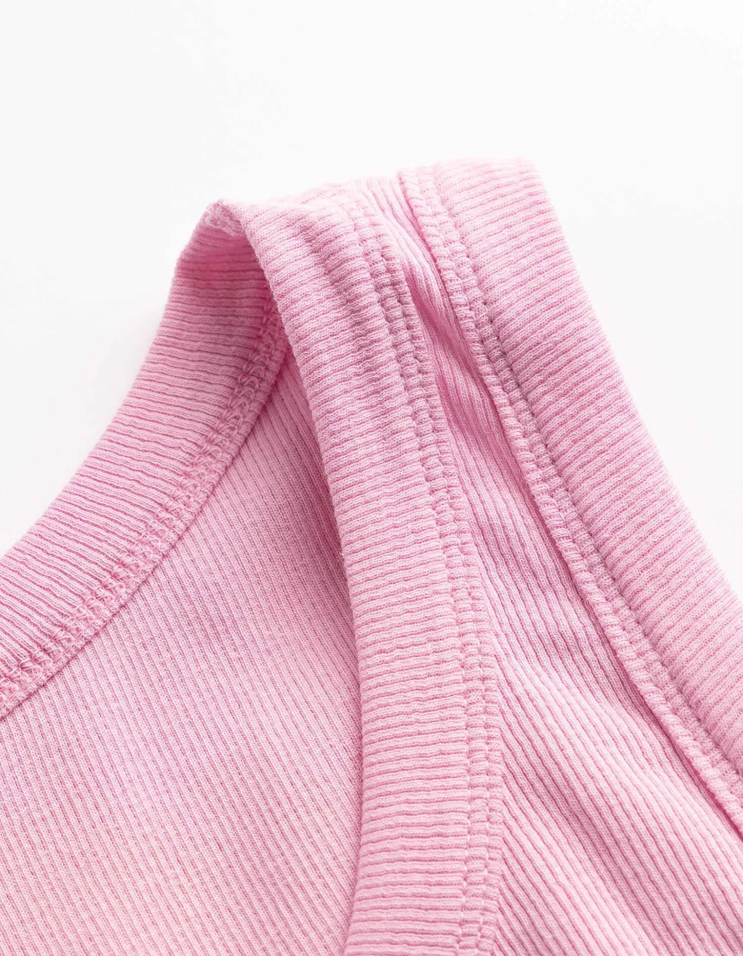 Top - Rippenstruktur - Pink