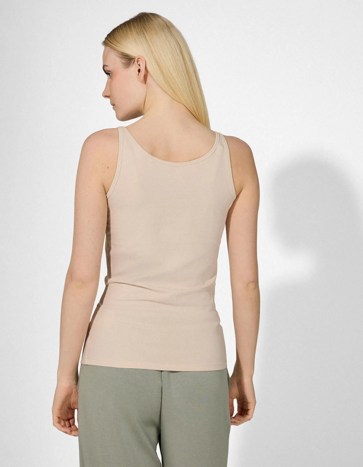 Top - Stretchanteil - Beige