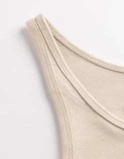 Top - Stretchanteil - Beige