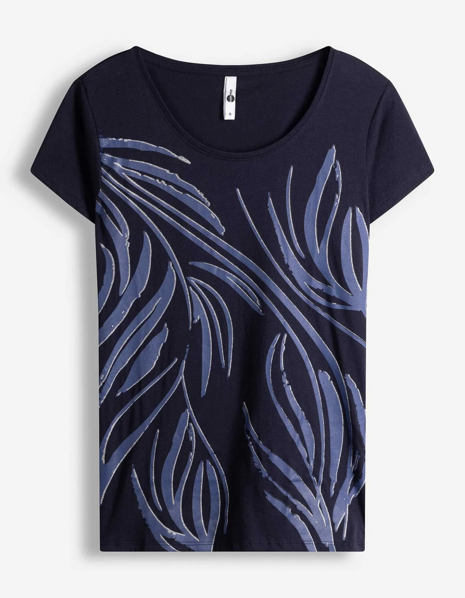 T-Shirt - Allover-Muster - dunkelblau