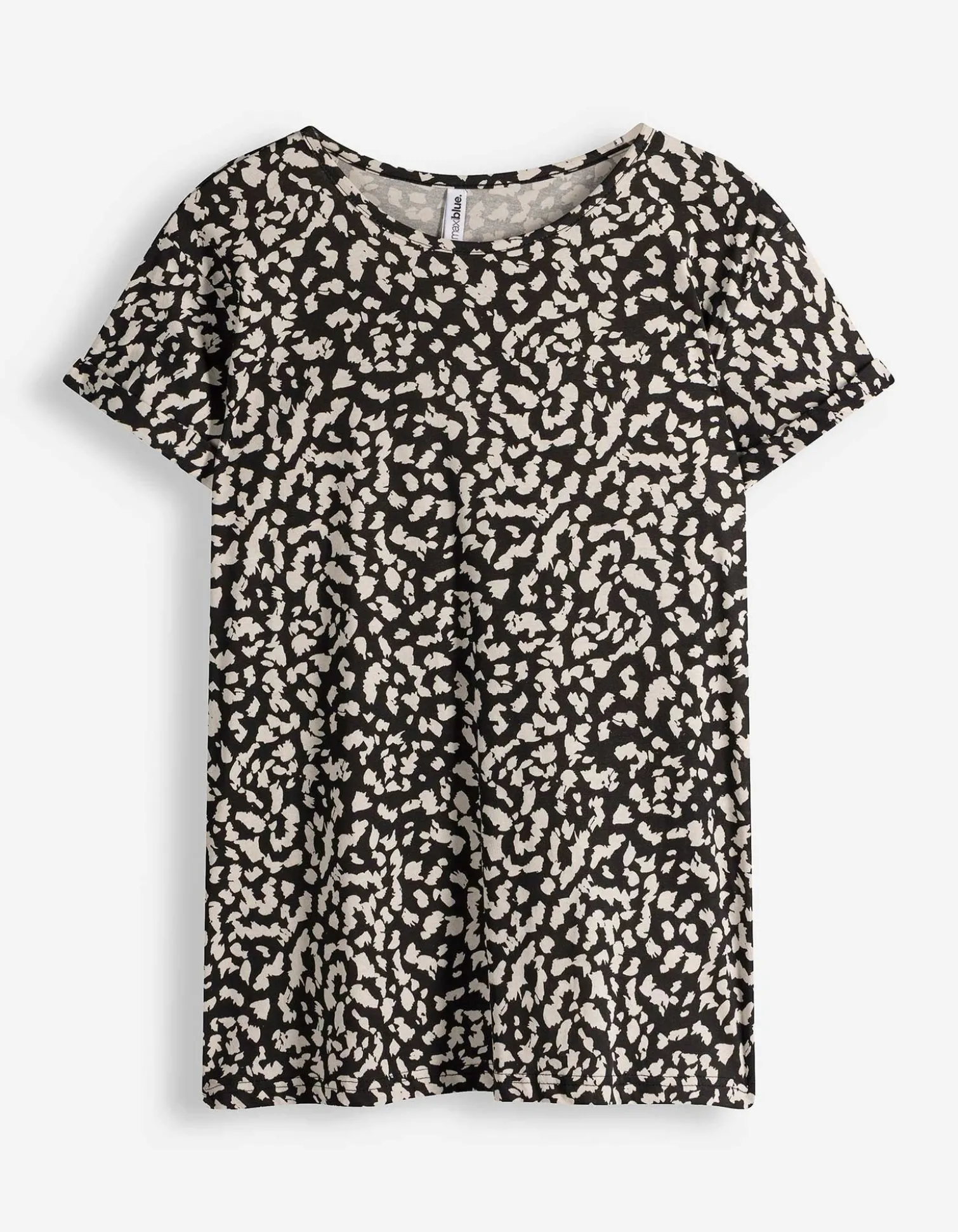 T-Shirt - Allover-Muster - schwarz