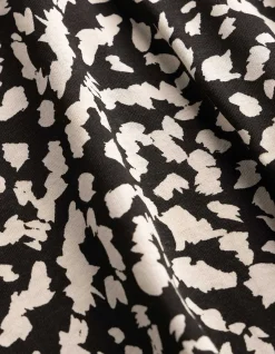 T-Shirt - Allover-Muster - schwarz