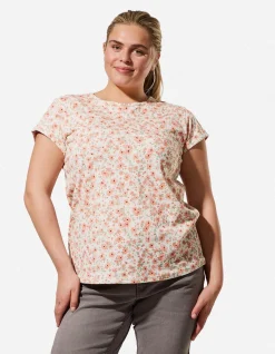 T-Shirt - Allover-Muster - weiß