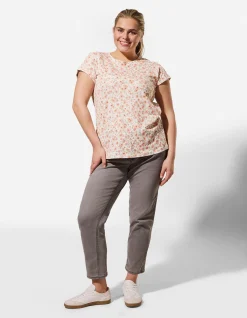 T-Shirt - Allover-Muster - weiß