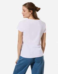 T-Shirt - Allover-Muster - weiß