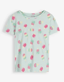 T-Shirt - Allover-Print - hellblau