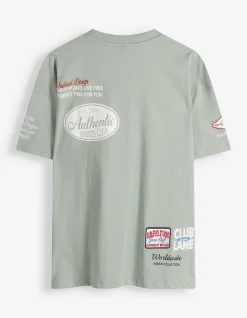 T-Shirt - Allover-Print - hellgrün