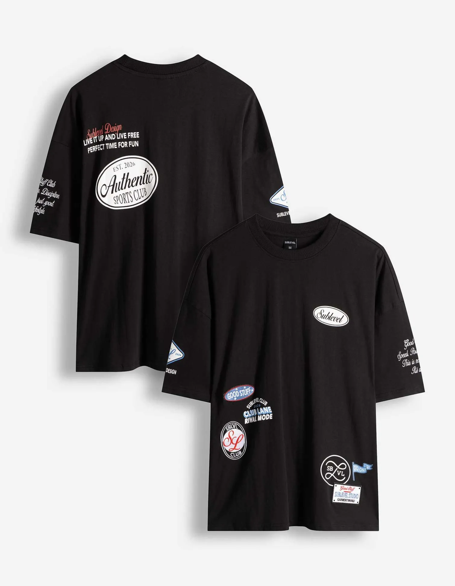 T-Shirt - Allover-Print - schwarz