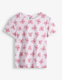 T-Shirt - Allover-Print - weiß