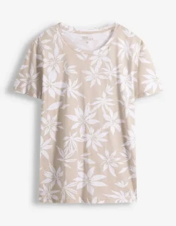 T-Shirt - Allover-Print - weiß
