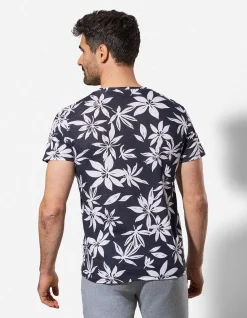 T-Shirt - Allover-Print - weiß