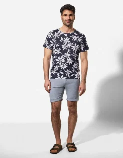 T-Shirt - Allover-Print - weiß