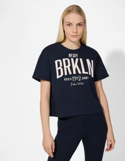T-Shirt - Baumwoll-Mix - dunkelblau