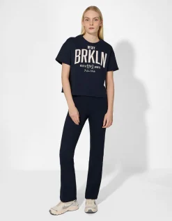T-Shirt - Baumwoll-Mix - dunkelblau