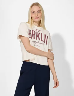 T-Shirt - Baumwoll-Mix - weiß