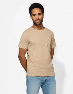 T-Shirt - Brusttasche - beige