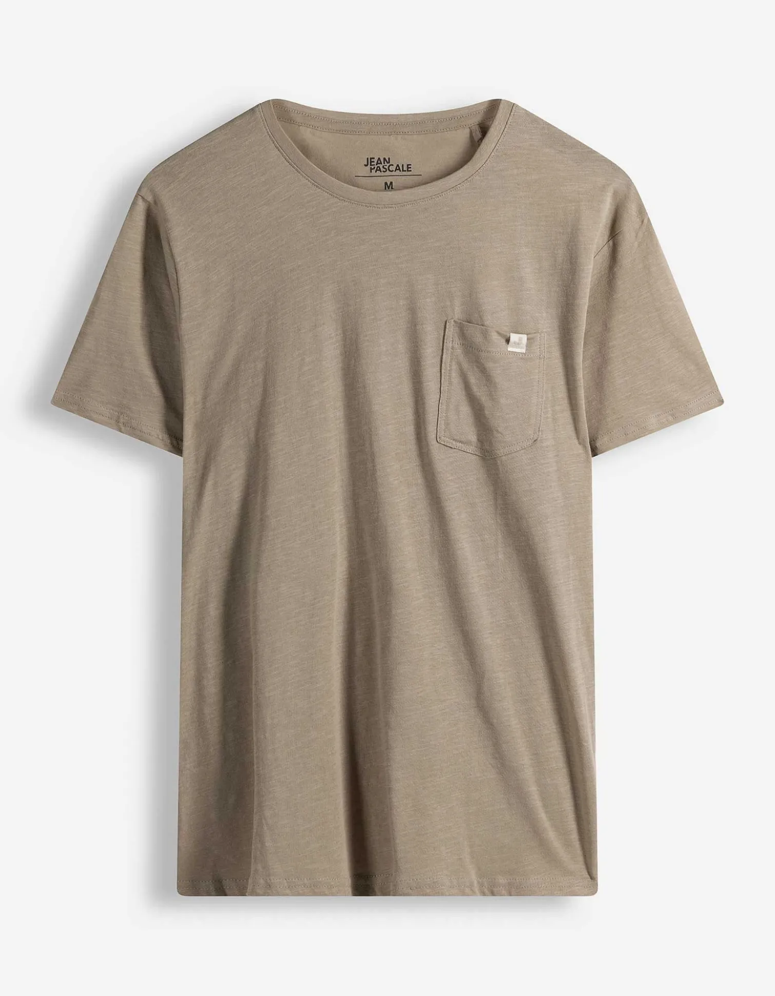 T-Shirt - Brusttasche - hellbraun