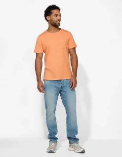 T-Shirt - Brusttasche - orange