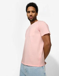 T-Shirt - Brusttasche - rosa