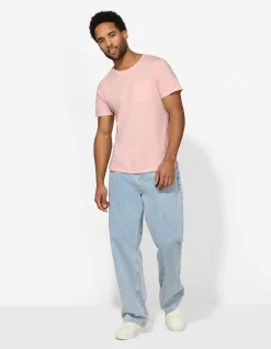 T-Shirt - Brusttasche - rosa