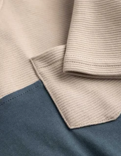 T-Shirt - Color-Blocking - dunkelblau