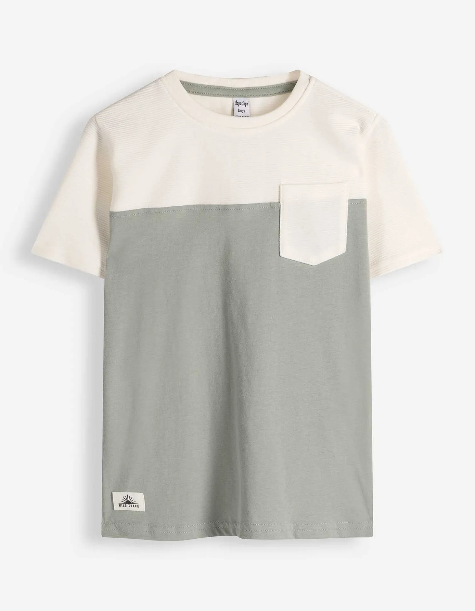 T-Shirt - Color-Blocking - grün