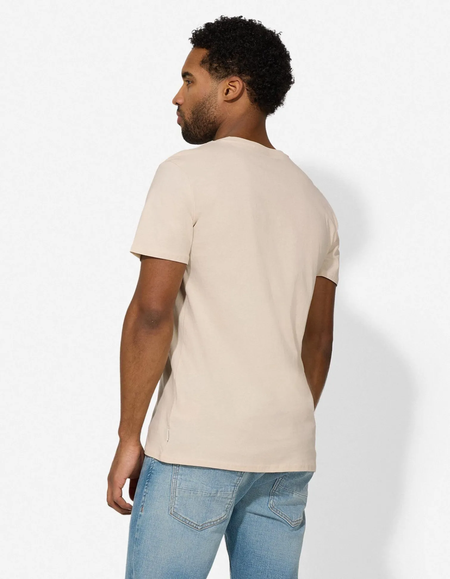 T-Shirt - einfarbig - Beige