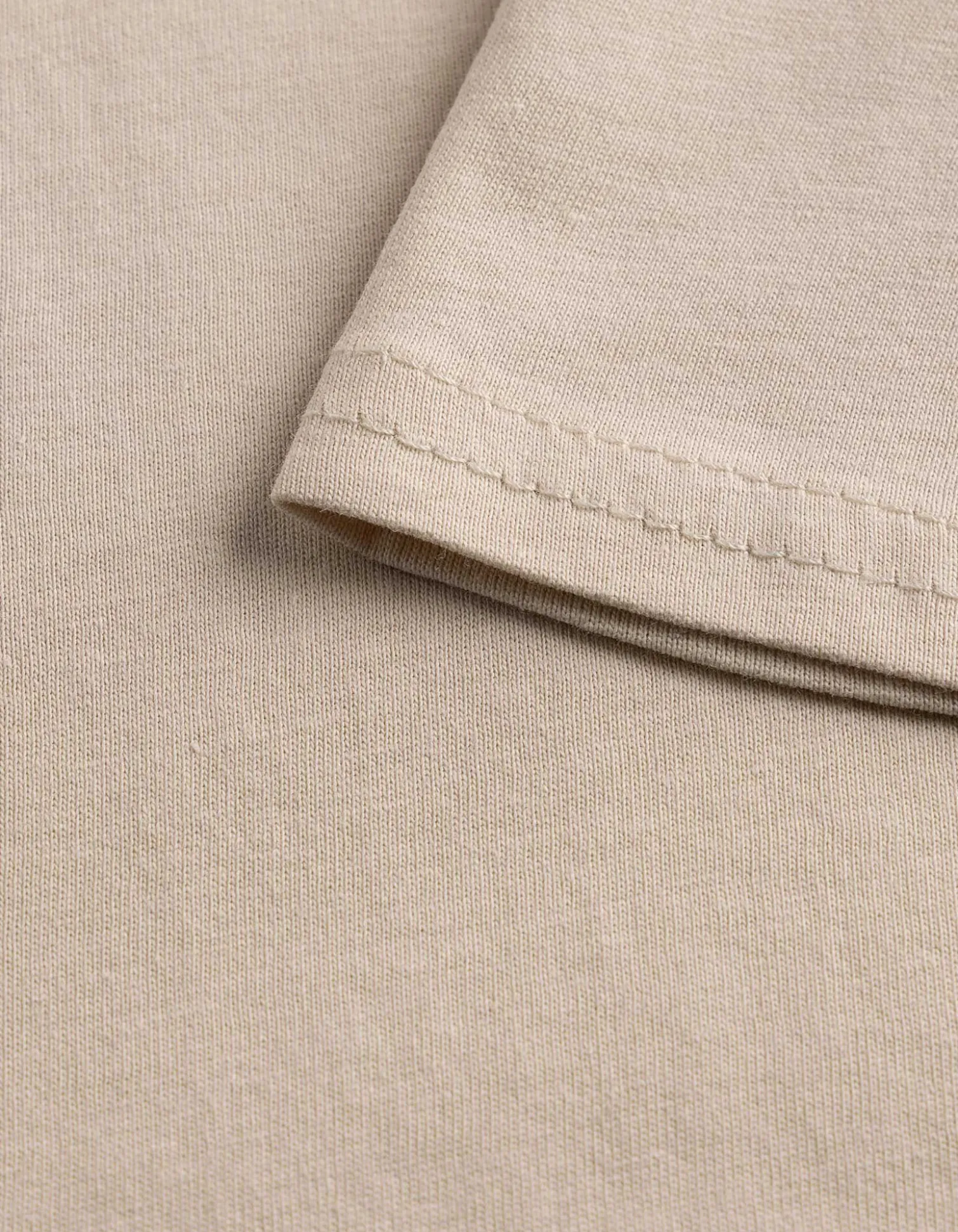 T-Shirt - einfarbig - Beige