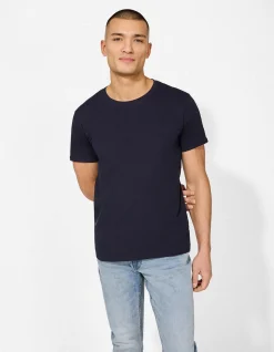 T-Shirt - einfarbig - dunkelblau