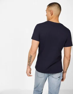 T-Shirt - einfarbig - dunkelblau