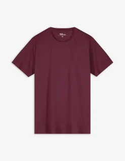 T-Shirt - einfarbig - dunkelrot