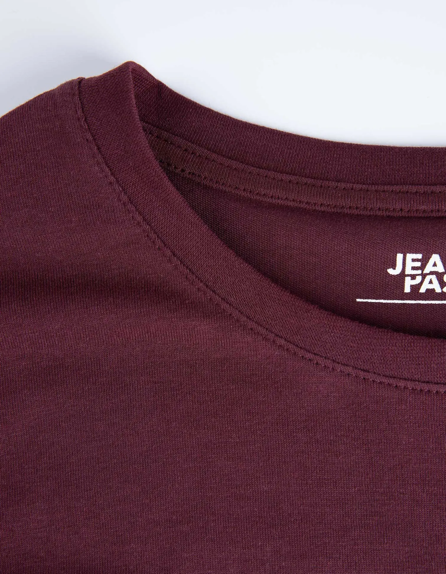 T-Shirt - einfarbig - dunkelrot