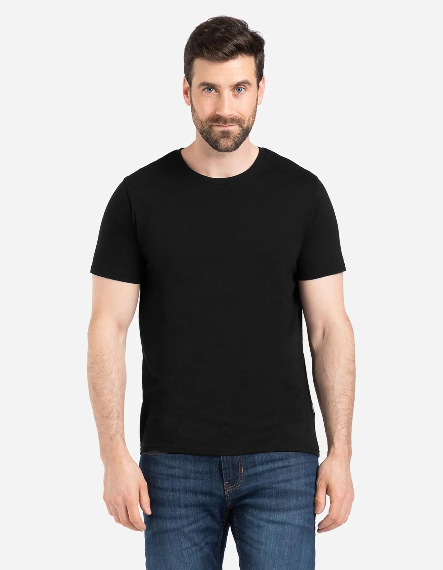 T-Shirt - einfarbig - schwarz