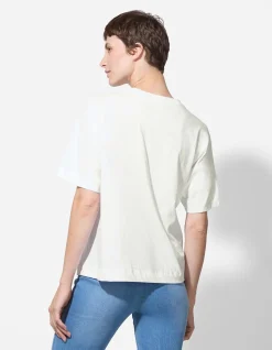 T-Shirt - einfarbig - weiß