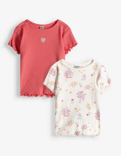 T-Shirt - 2er-Pack - weiß