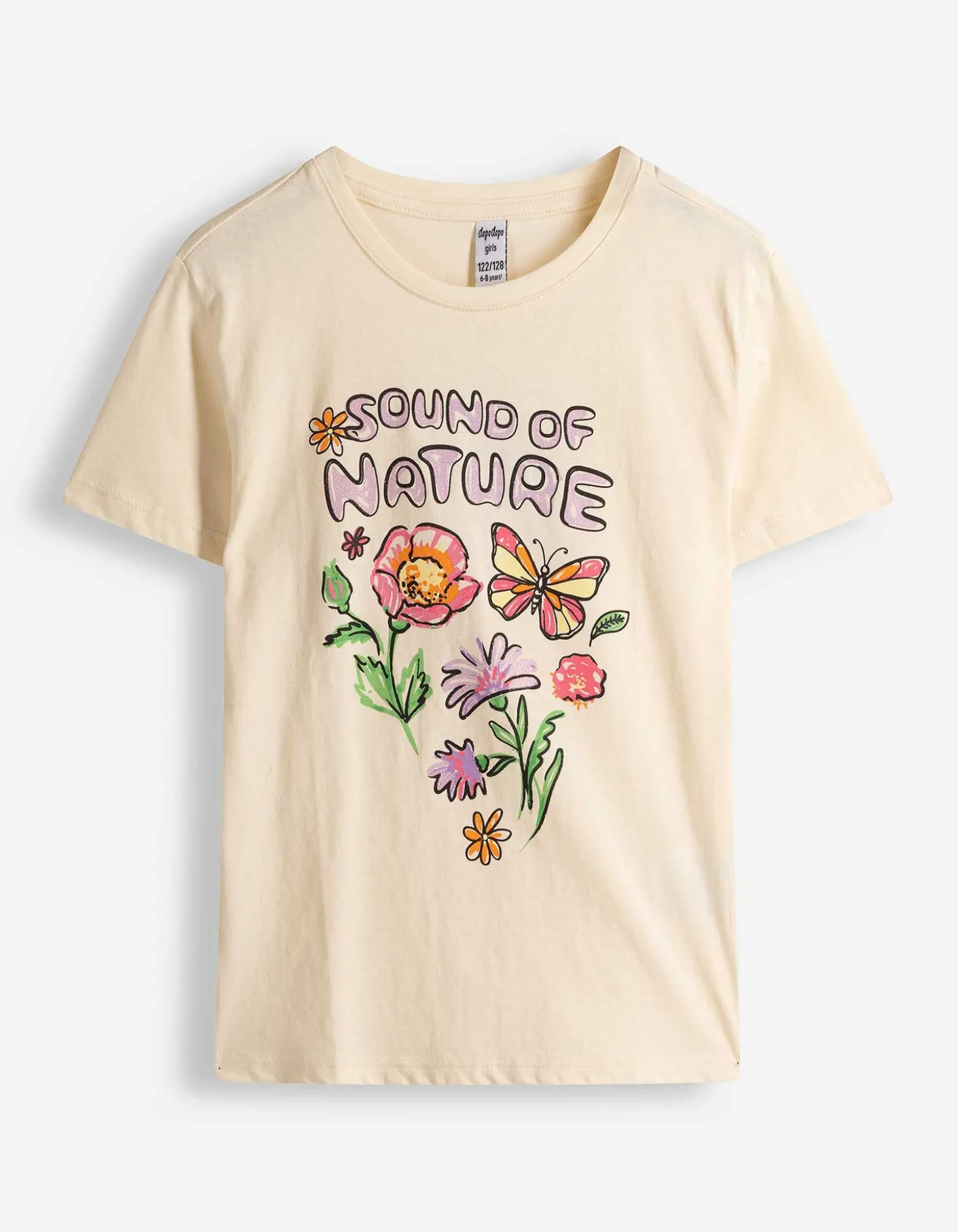T-Shirt - Frontprint - beige