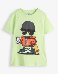 T-Shirt - Frontprint - dunkelblau