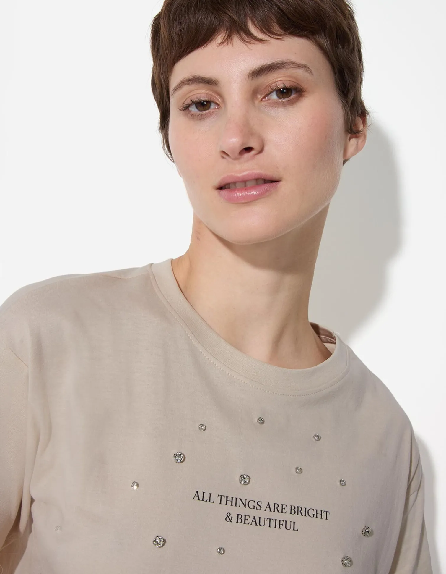 T-Shirt - Frontprint - weiß