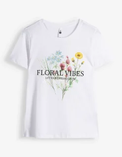 T-Shirt - Frontprint - weiß
