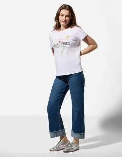 T-Shirt - Frontprint - weiß