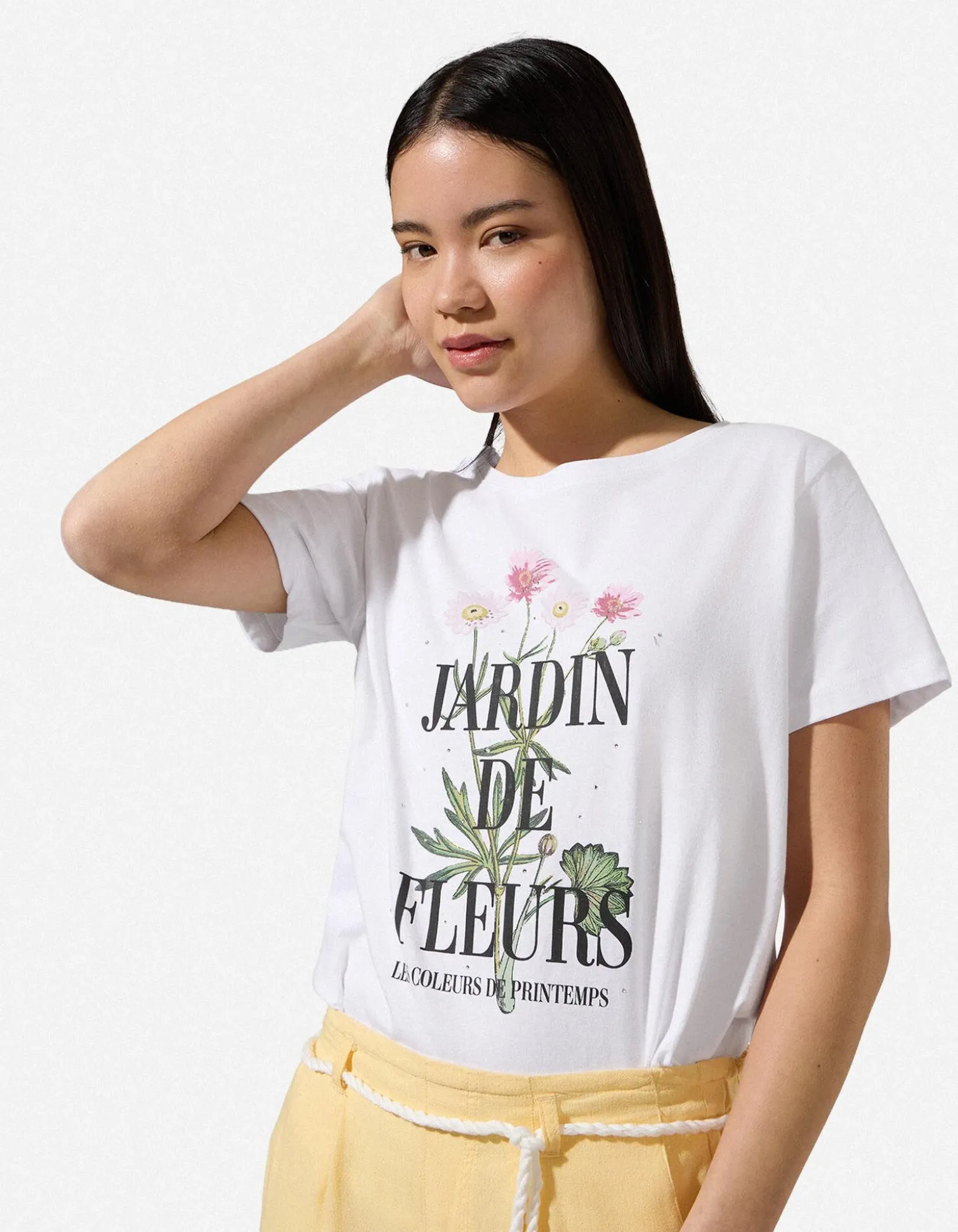 T-Shirt - Frontprint - weiß