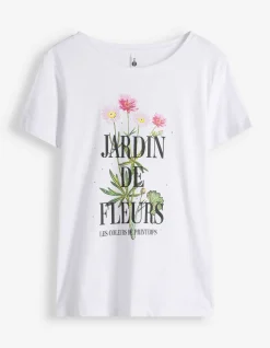 T-Shirt - Frontprint - weiß